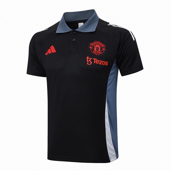 Polo Manchester United 2024/25 Negro Gris 2